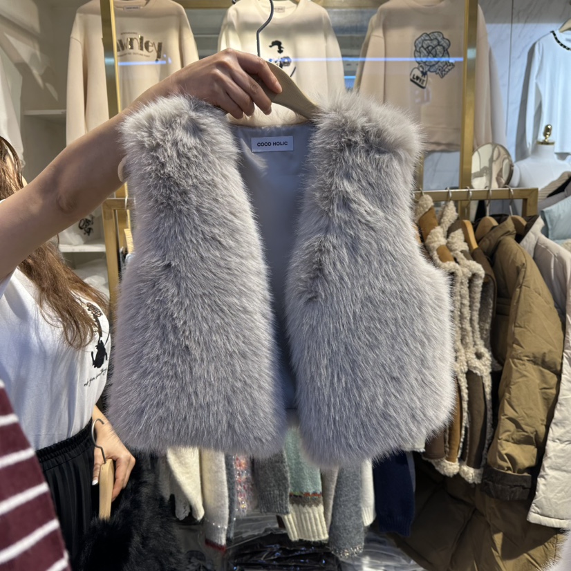 COCO HOLIC韓國代購㊣女士新品熱賣人氣時尚推薦職業25秋冬馬甲COCO HOLIC馬甲圖色3