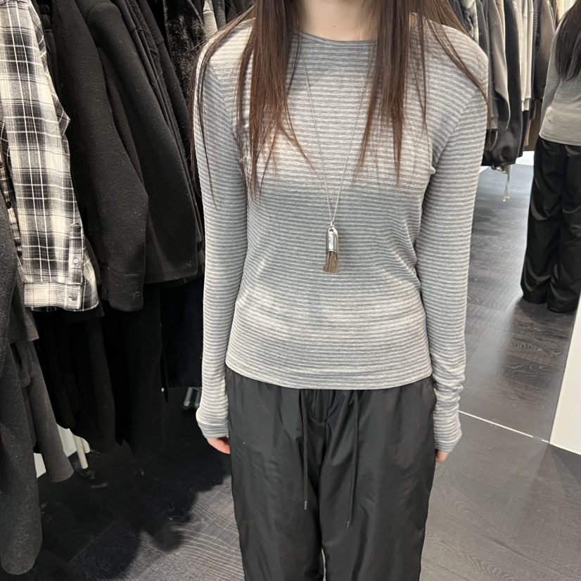 OBJECT韓國直郵㊣女士新款人氣推薦時尚休閑25秋冬職業長袖T恤OBJECT長袖T恤圖色2