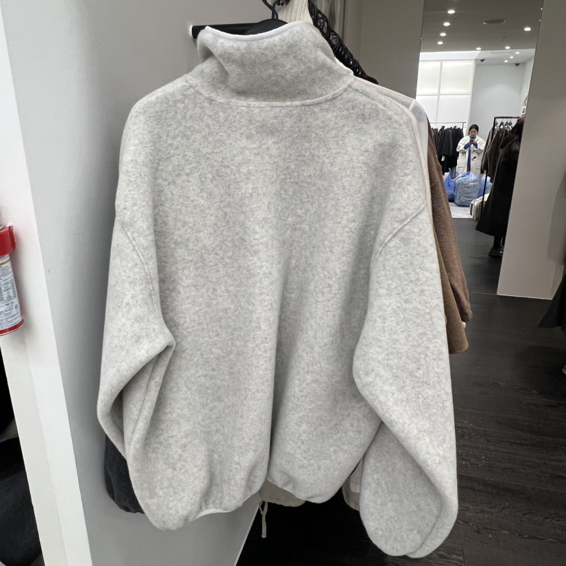 OBJECT東大門㊣代購女裝新款推薦休閑時尚人氣衛衣抓絨高領OBJECT衛衣