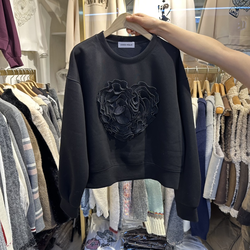 COCO HOLIC東大門㊣代購女裝新品熱賣職業時尚推薦25秋冬衛衣COCO HOLIC衛衣圖色2