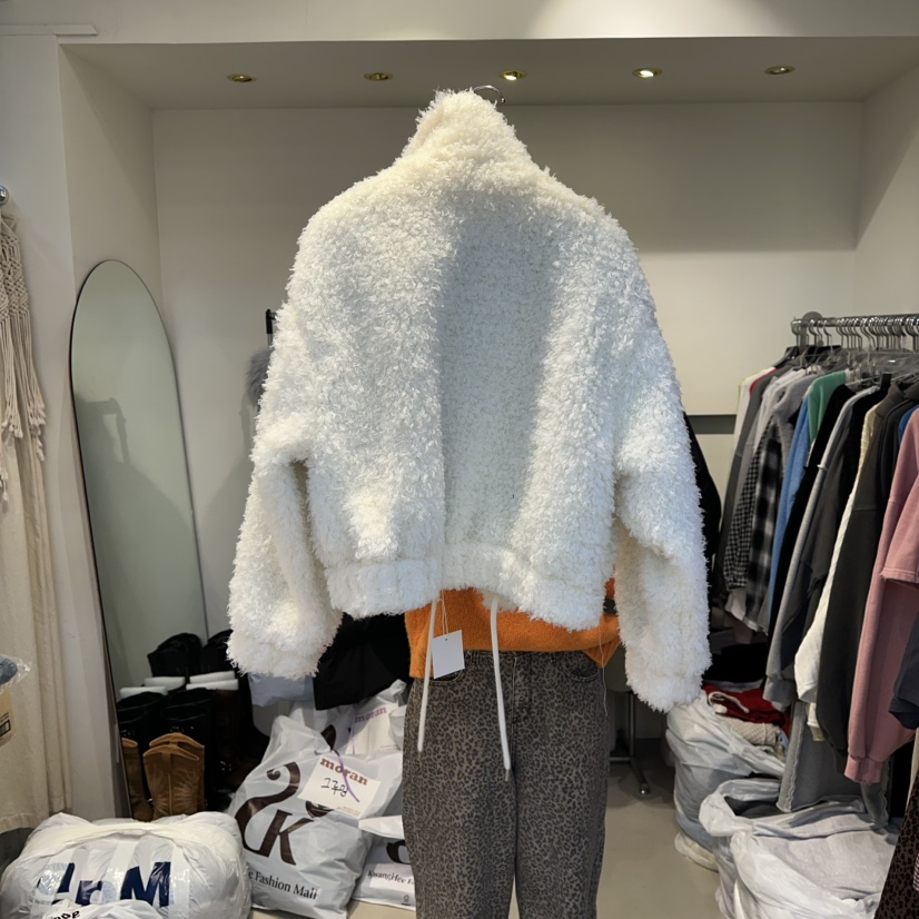 MORAN東大門㊣代購女裝新款休閑職業人氣時尚25秋冬夾克水洗皮草MORAN/MOSCO夾克