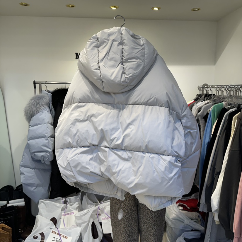 MORAN韓國直郵㊣女裝新品推薦熱賣職業休閑短款羽絨服填充鴨絨MORAN/MOSCO短款羽絨服