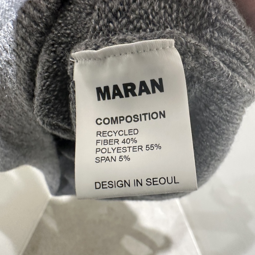 MARAN-P韓國直郵㊣女裝新款推薦25秋冬休閑針織衫口袋連帽MARAN針織衫