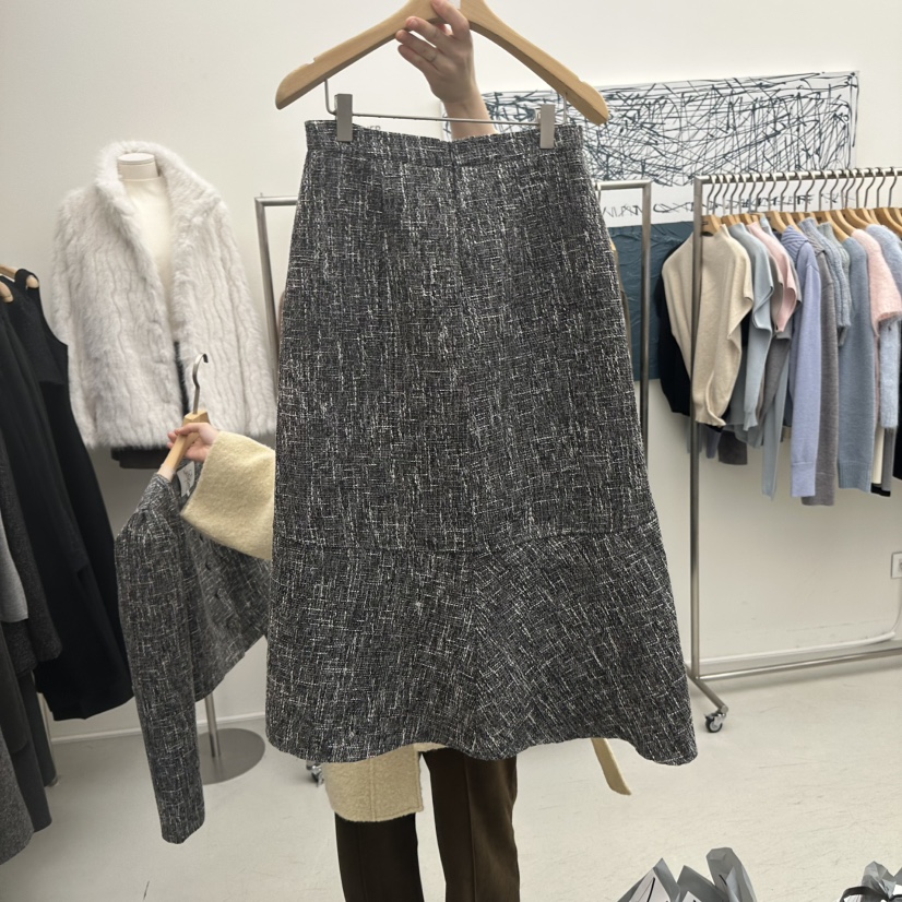 MER東大門㊣直郵女士新款時尚25秋冬人氣休閑推薦熱賣職業長裙MER/ANGELO BIANCO長裙