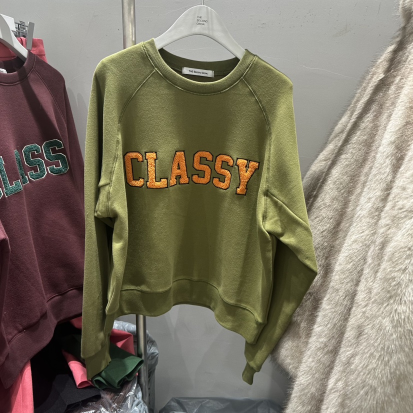 THE SECOND GROW韓國直郵㊣女士新品人氣時尚職業衛衣加絨THE SECOND GROW衛衣圖色1