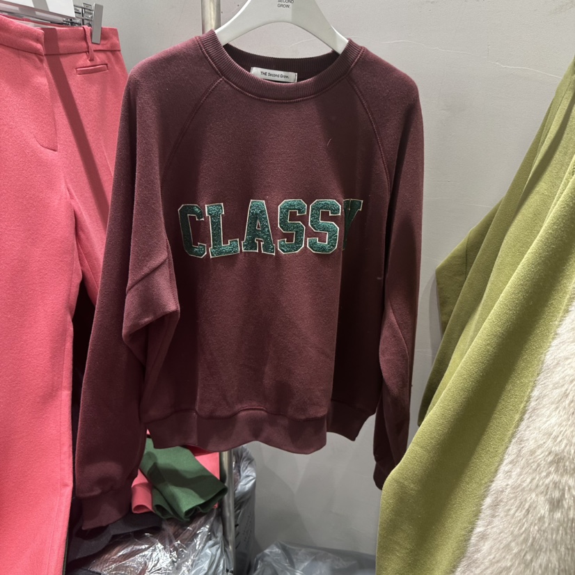 THE SECOND GROW韓國直郵㊣女士新品人氣時尚職業衛衣加絨THE SECOND GROW衛衣圖色2