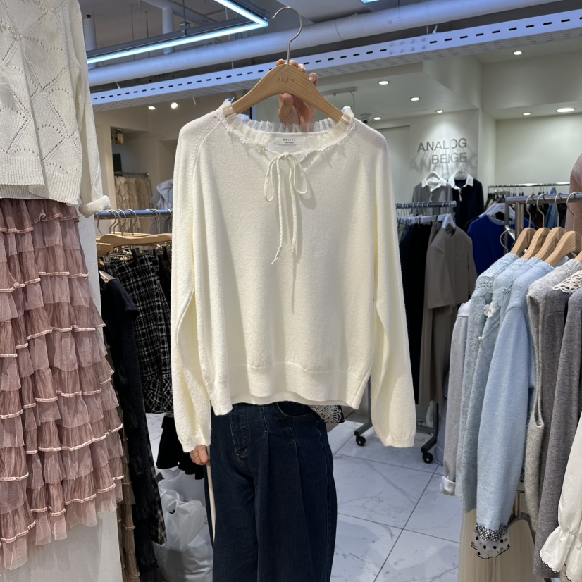 BELITA韓國直郵㊣女士新款休閑職業推薦時尚25秋冬熱賣針織衫BELITA針織衫圖色1