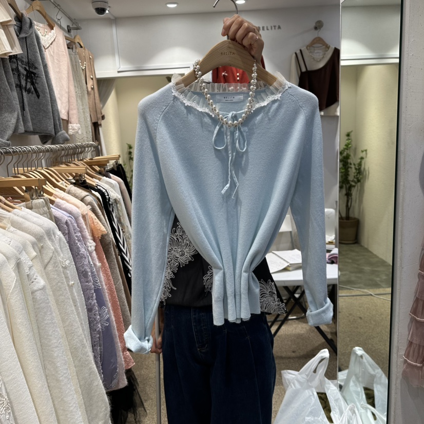 BELITA韓國直郵㊣女士新款休閑職業推薦時尚25秋冬熱賣針織衫BELITA針織衫圖色2