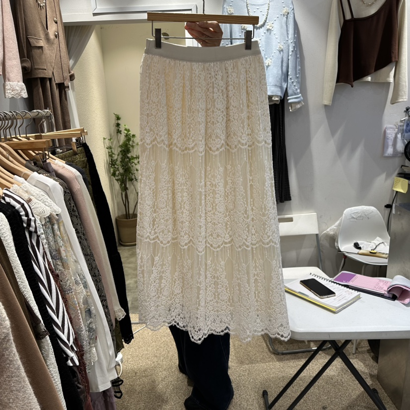 BELITA東大門㊣代購女裝新款休閑25秋冬人氣推薦熱賣長裙蕾絲BELITA長裙