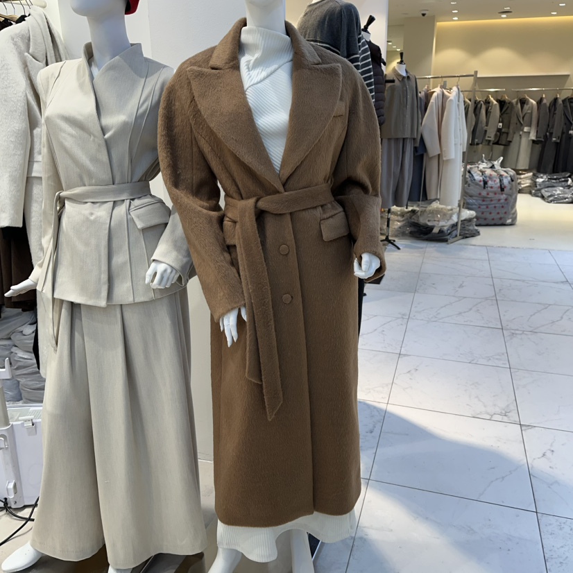 SENSIBLE-S東大門㊣直郵女士新品推薦休閑中長款大衣含腰帶SENSIBLE中長款大衣圖色1