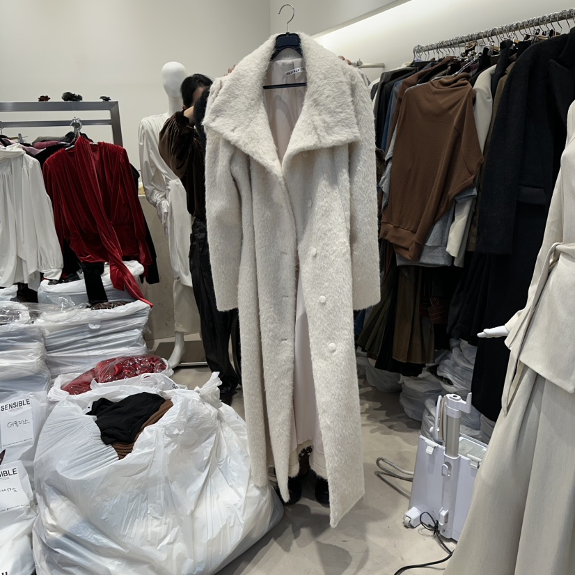 SENSIBLE-S東大門㊣實拍女士新款職業熱賣休閑人氣中長款大衣SENSIBLE中長款大衣圖色1