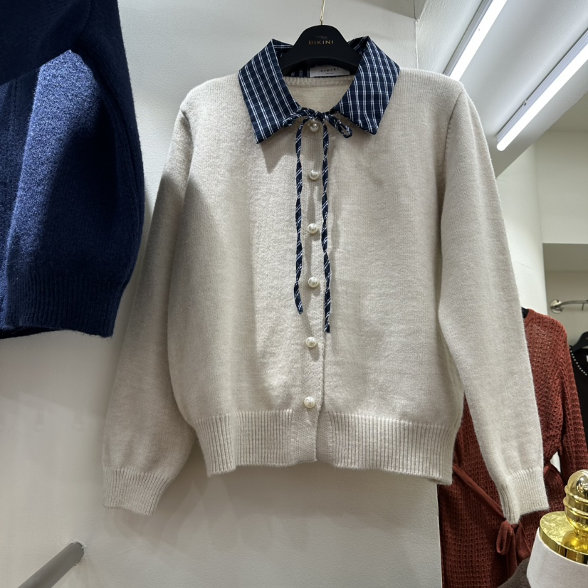 BIKINI東大門㊣直郵女裝新品時尚休閑25秋冬推薦熱賣針織衫BIKINI針織衫圖色1