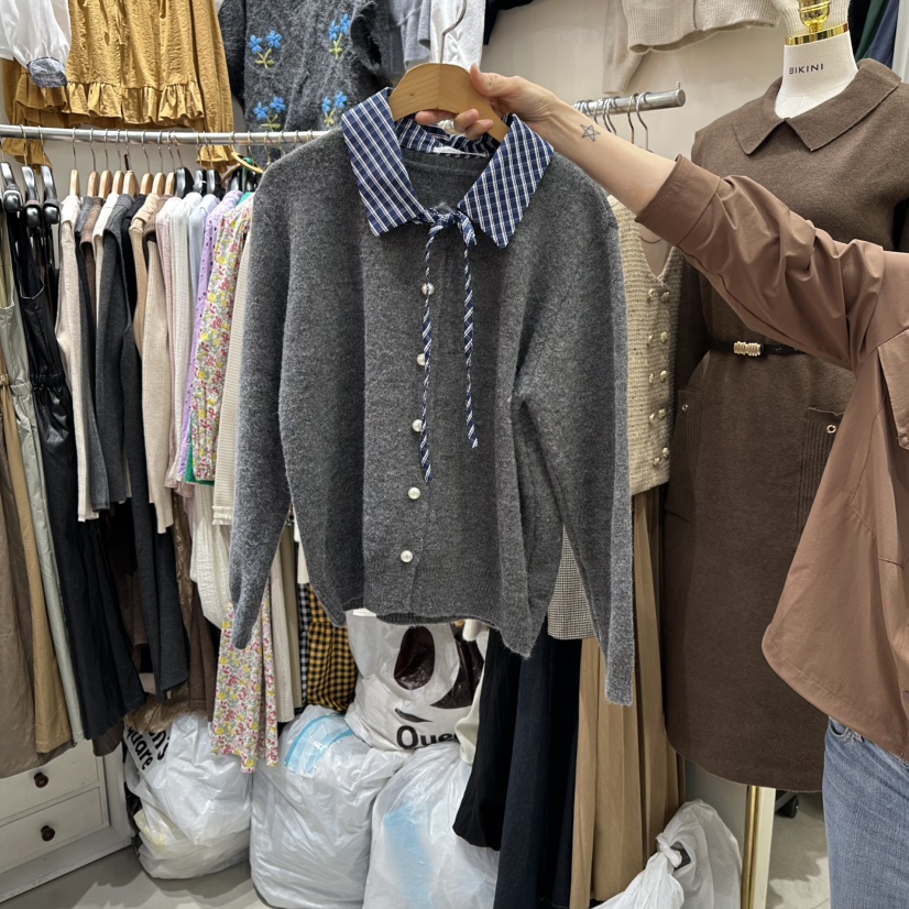 BIKINI東大門㊣直郵女裝新品時尚休閑25秋冬推薦熱賣針織衫BIKINI針織衫圖色2