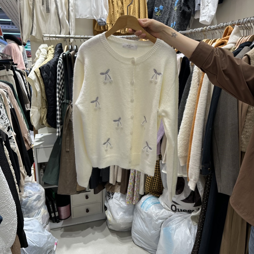 BIKINI東大門㊣直郵女裝新品休閑人氣25秋冬時尚職業針織衫BIKINI針織衫圖色1