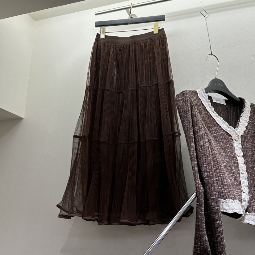 BIKINI韓國直郵㊣女士新品25秋冬熱賣休閑時尚推薦長裙天鵝絨BIKINI長裙圖色1