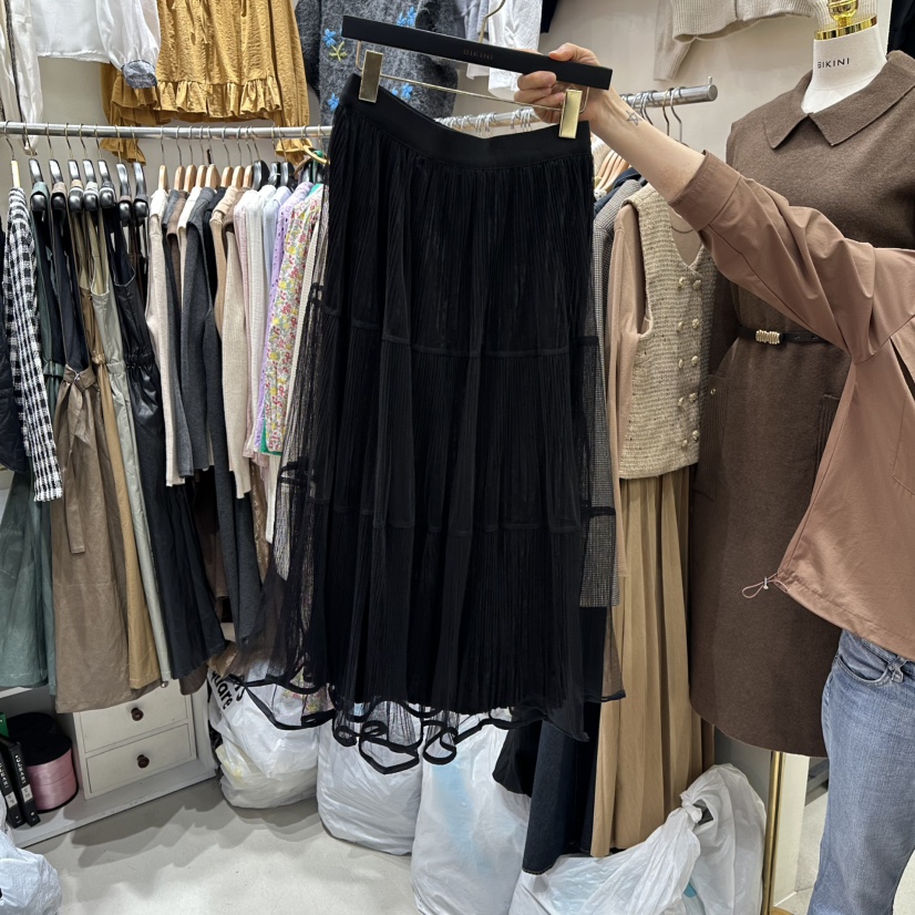 BIKINI韓國直郵㊣女士新品25秋冬熱賣休閑時尚推薦長裙天鵝絨BIKINI長裙圖色3