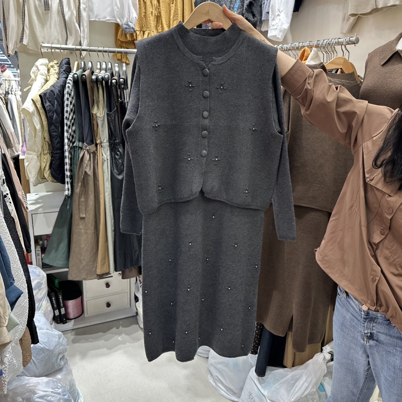 BIKINI韓國代購㊣女裝新品職業25秋冬休閑人氣推薦熱賣套裝BIKINI套裝圖色3