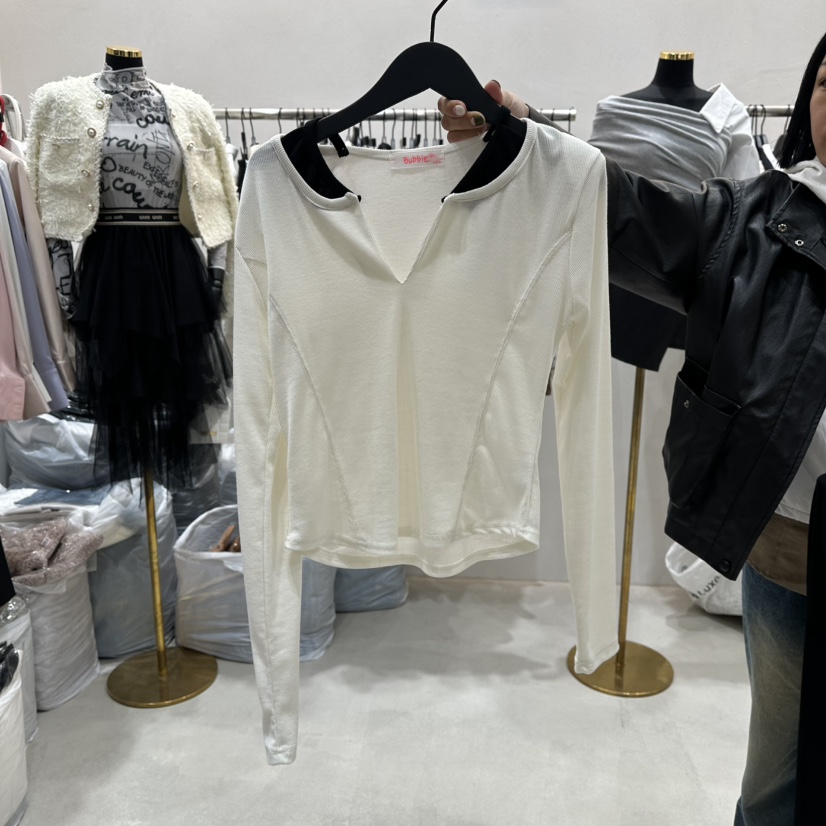 LOTTIMO東大門㊣代購女士新款人氣推薦時尚熱賣長袖T恤假兩件LOTTIMO長袖T恤圖色1