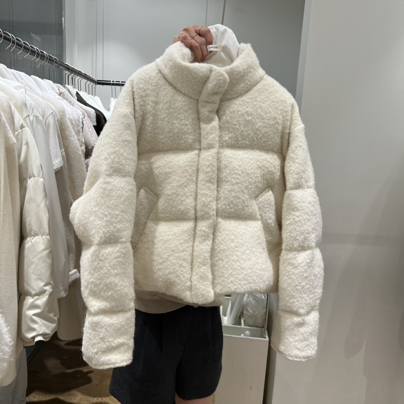 VERVEINE東大門㊣直郵女裝新品熱賣短款羽絨服羊駝花呢填充鴨絨VERVEINE短款羽絨服圖色1