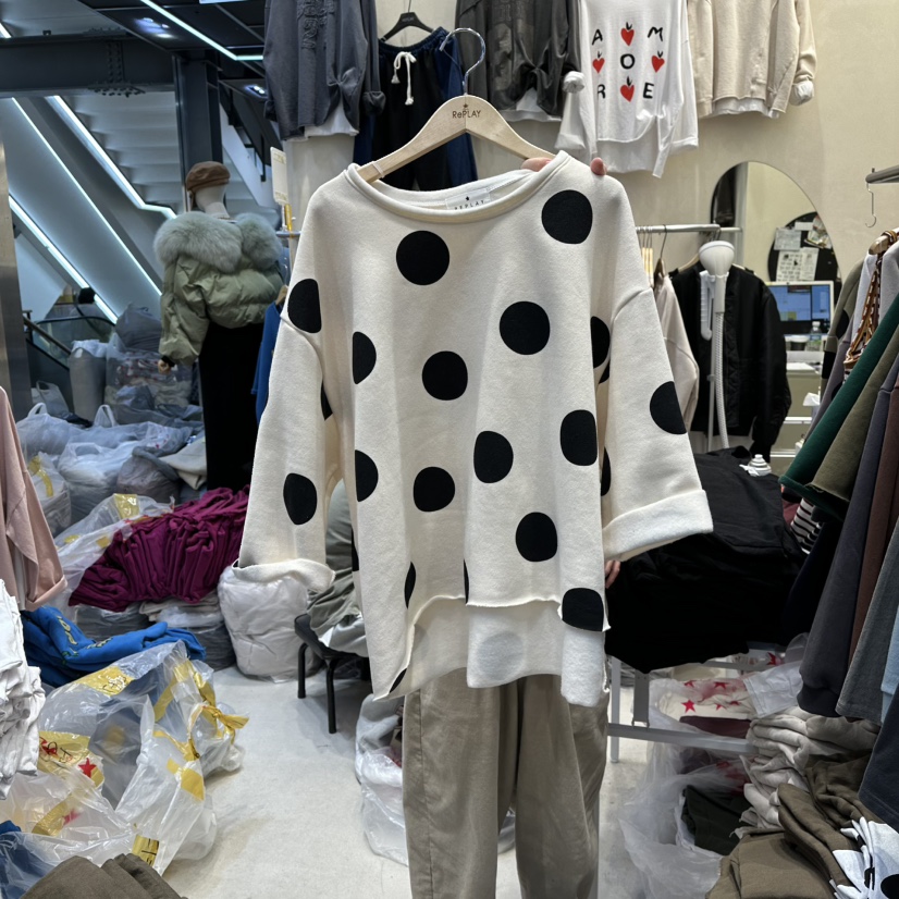 REPLAY東大門㊣代購女士新款職業推薦25秋冬熱賣休閑衛衣加絨REPLAY衛衣圖色1