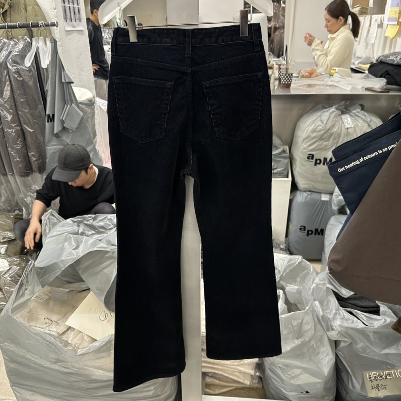 HELVETICA韓國代購㊣女裝新品人氣職業休閑休閑褲天鵝絨燈芯絨HELVETICA休閑褲