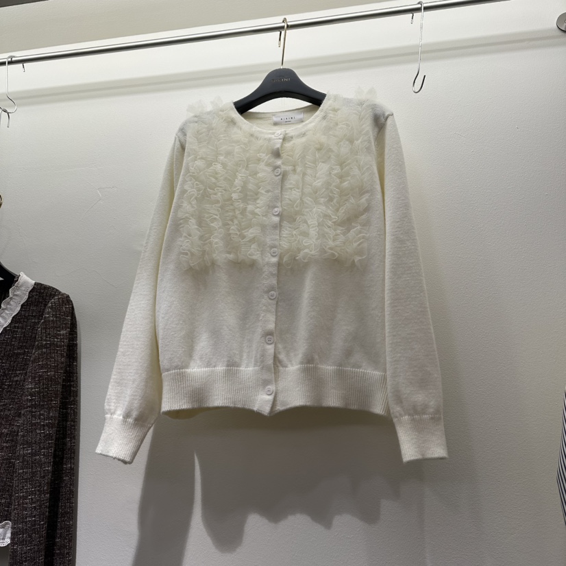 BIKINI東大門㊣代購女士新款職業時尚人氣25秋冬針織衫雪紡BIKINI針織衫圖色1