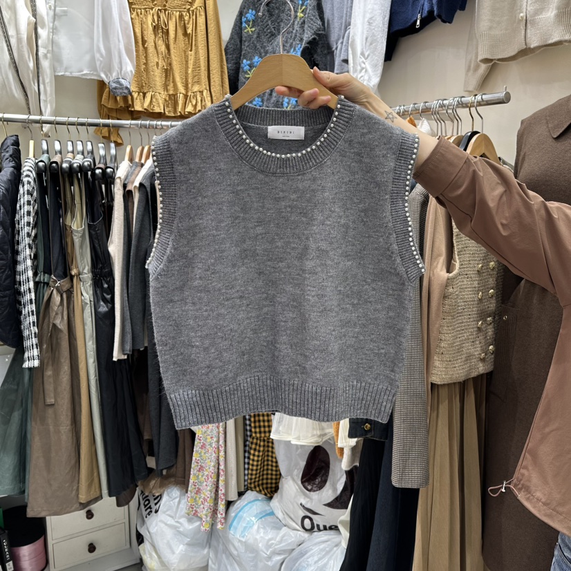 BIKINI東大門㊣直郵女裝新款休閑25秋冬熱賣時尚推薦人氣馬甲BIKINI馬甲圖色3