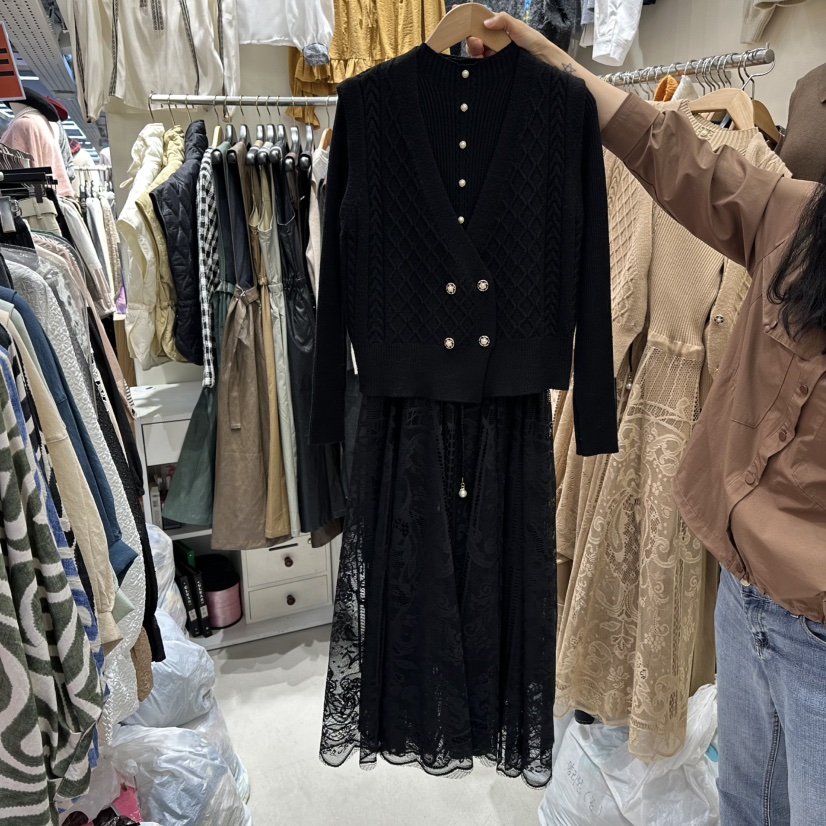 BIKINI東大門㊣直郵女裝新款熱賣職業推薦時尚人氣套裝蕾絲BIKINI套裝圖色2