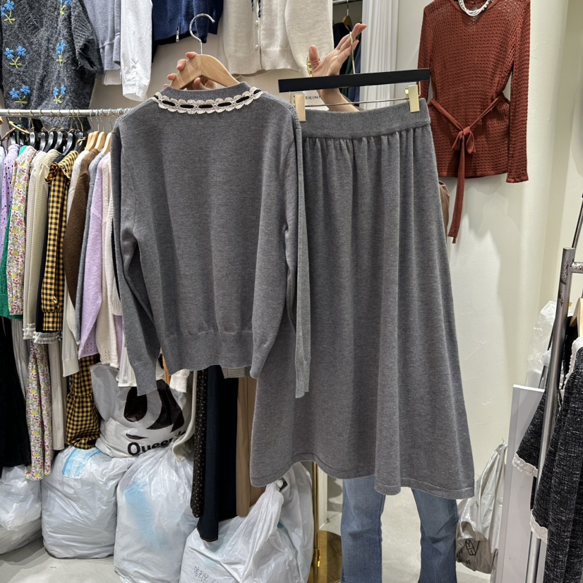 BIKINI東大門㊣代購女裝新款推薦時尚25秋冬休閑套裝兩件套BIKINI套裝