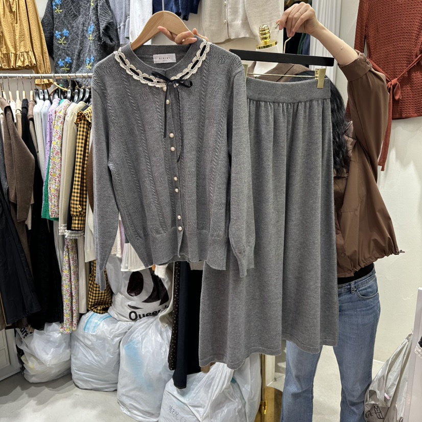 BIKINI東大門㊣代購女裝新款推薦時尚25秋冬休閑套裝兩件套BIKINI套裝圖色1