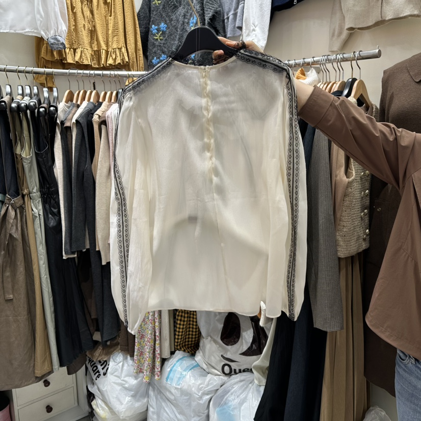 BIKINI東大門㊣直郵女裝新款時尚25秋冬人氣推薦襯衫蕾絲衫BIKINI襯衫/蕾絲衫