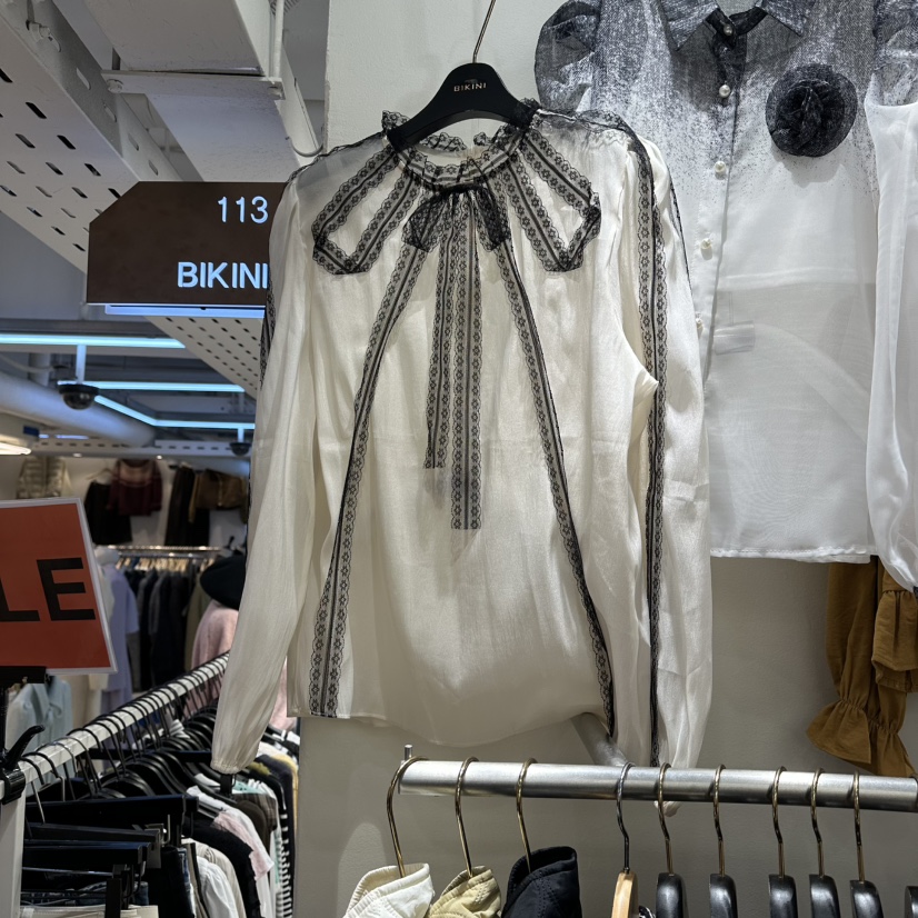 BIKINI東大門㊣直郵女裝新款時尚25秋冬人氣推薦襯衫蕾絲衫BIKINI襯衫/蕾絲衫圖色1