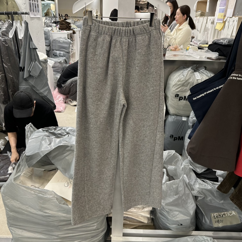 HELVETICA東大門㊣直郵女士新款25秋冬職業休閑休閑褲羊毛混紡HELVETICA休閑褲圖色2深灰色