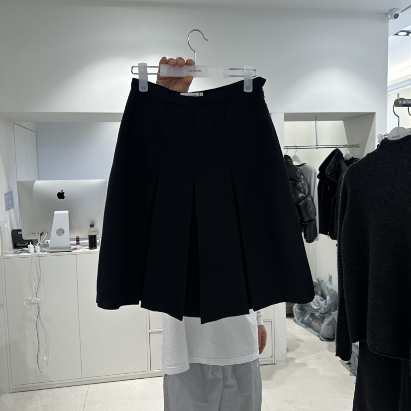 CREAM-P韓國直郵㊣女裝新品職業熱賣人氣半身裙中短裙褶裙CREAM-P半身裙/中短裙圖色2
