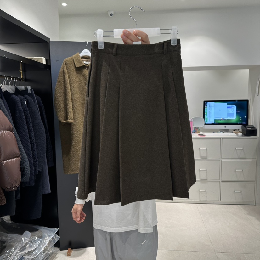 CREAM-P東大門㊣直郵女裝新款人氣休閑時尚職業25秋冬長裙羊毛CREAM-P長裙