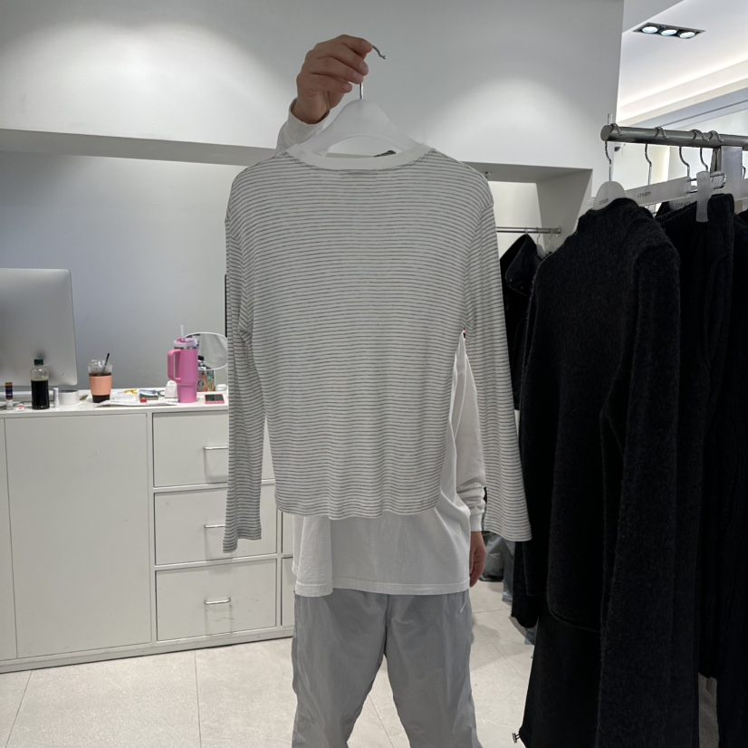 CREAM-P韓國代購㊣女裝新品推薦職業休閑時尚25秋冬長袖T恤CREAM-P長袖T恤