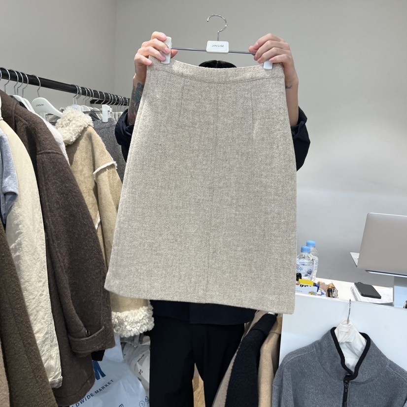 JINSIM東大門㊣實拍女裝新品推薦熱賣25秋冬人氣半身裙中短裙JINSIM半身裙/中短裙圖色1