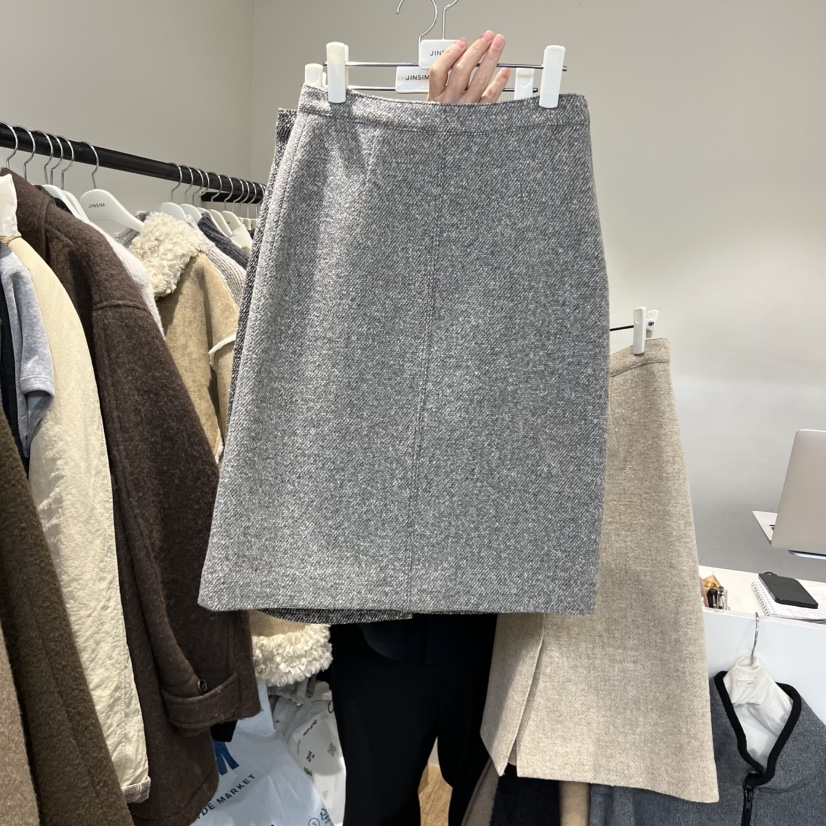 JINSIM東大門㊣實拍女裝新品推薦熱賣25秋冬人氣半身裙中短裙JINSIM半身裙/中短裙圖色2