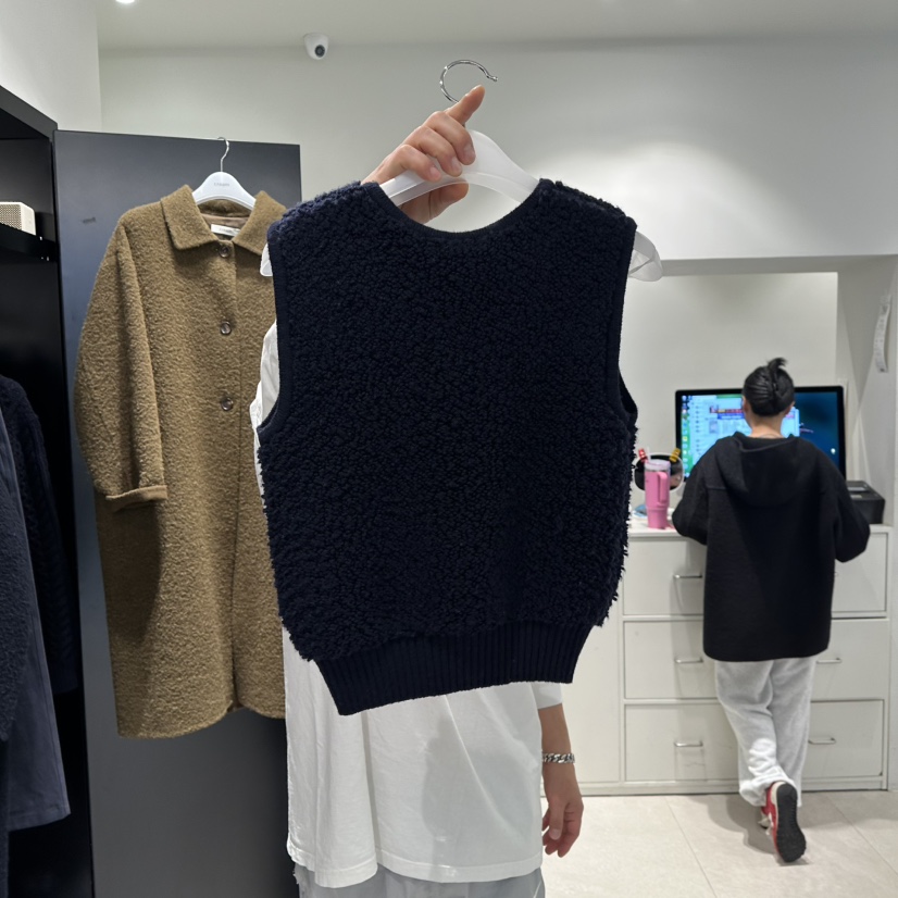 CREAM-P韓國代購㊣女士新款25秋冬熱賣推薦時尚人氣休閑馬甲CREAM-P馬甲