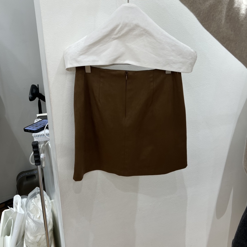 VERVEINE東大門㊣直郵女裝新品時尚25秋冬熱賣推薦短裙麂皮VERVEINE短裙