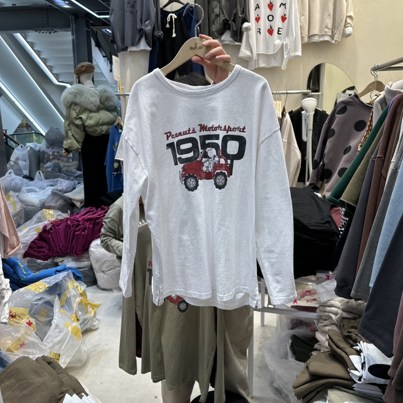 REPLAY東大門㊣代購女裝新品時尚熱賣25秋冬推薦休閑長袖T恤REPLAY長袖T恤圖色1