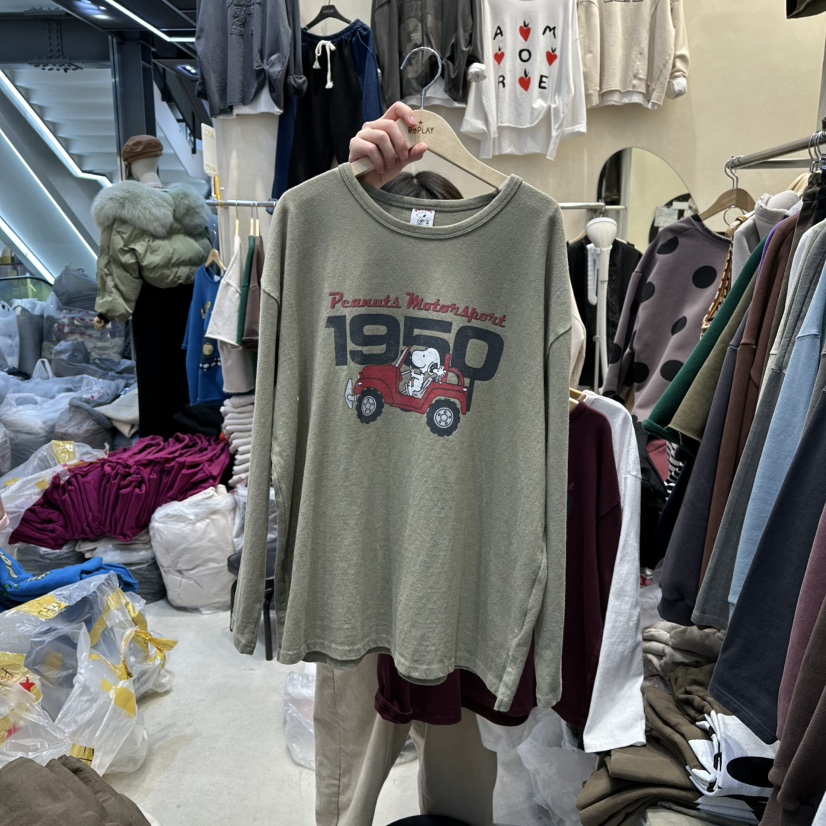 REPLAY東大門㊣代購女裝新品時尚熱賣25秋冬推薦休閑長袖T恤REPLAY長袖T恤圖色2