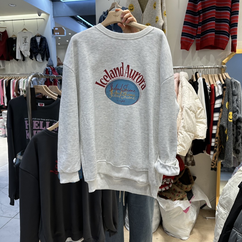 UNDERSTAR_VINTAGE東大門㊣代購女裝新款人氣25秋冬衛衣水貂貂皮UNDERSTAR_VINTAGE衛衣圖色1