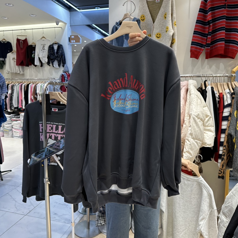 UNDERSTAR_VINTAGE東大門㊣代購女裝新款人氣25秋冬衛衣水貂貂皮UNDERSTAR_VINTAGE衛衣圖色2