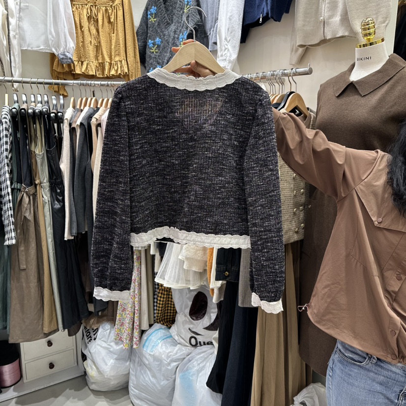 BIKINI東大門㊣直郵女裝新款休閑熱賣25秋冬推薦時尚針織衫BIKINI針織衫