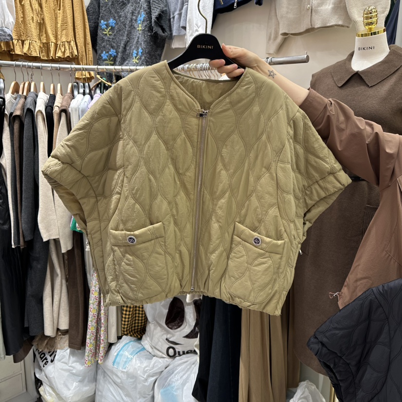 BIKINI東大門㊣直郵女士新款推薦休閑熱賣25秋冬職業馬甲棉BIKINI馬甲圖色2