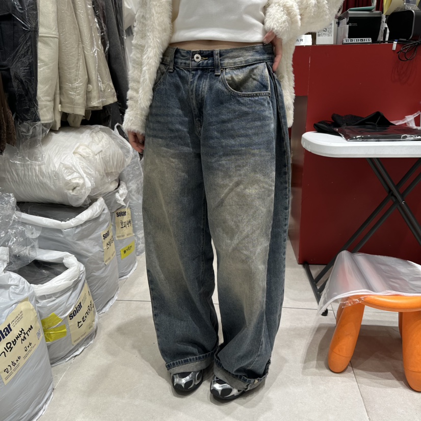 SOLAR東大門㊣實拍女士新品熱賣休閑時尚推薦職業人氣牛仔褲SOLAR牛仔褲圖色1