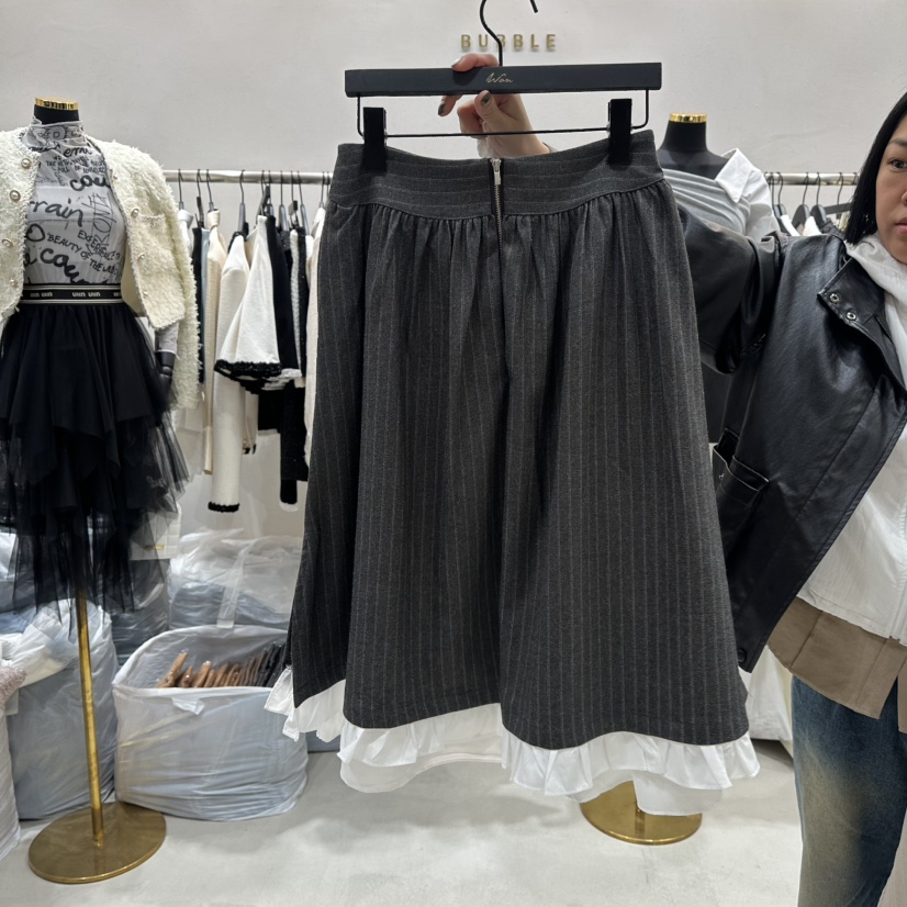 LOTTIMO韓國直郵㊣女士新款休閑25秋冬職業推薦時尚人氣長裙LOTTIMO長裙