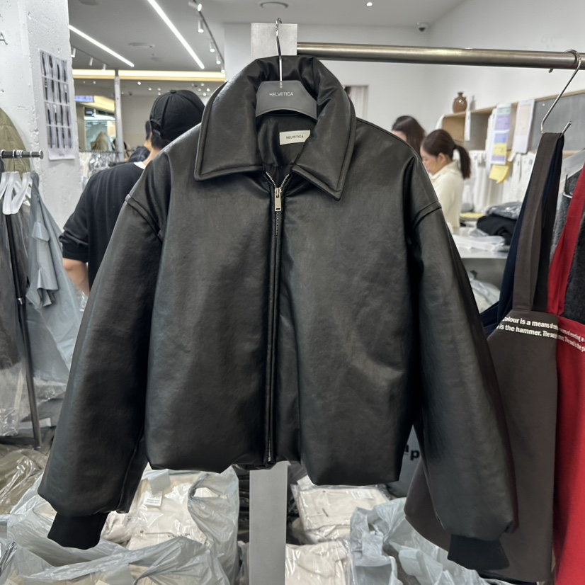 HELVETICA東大門㊣實拍女裝新款休閑職業人氣25秋冬熱賣皮衣HELVETICA皮衣圖色2黑色