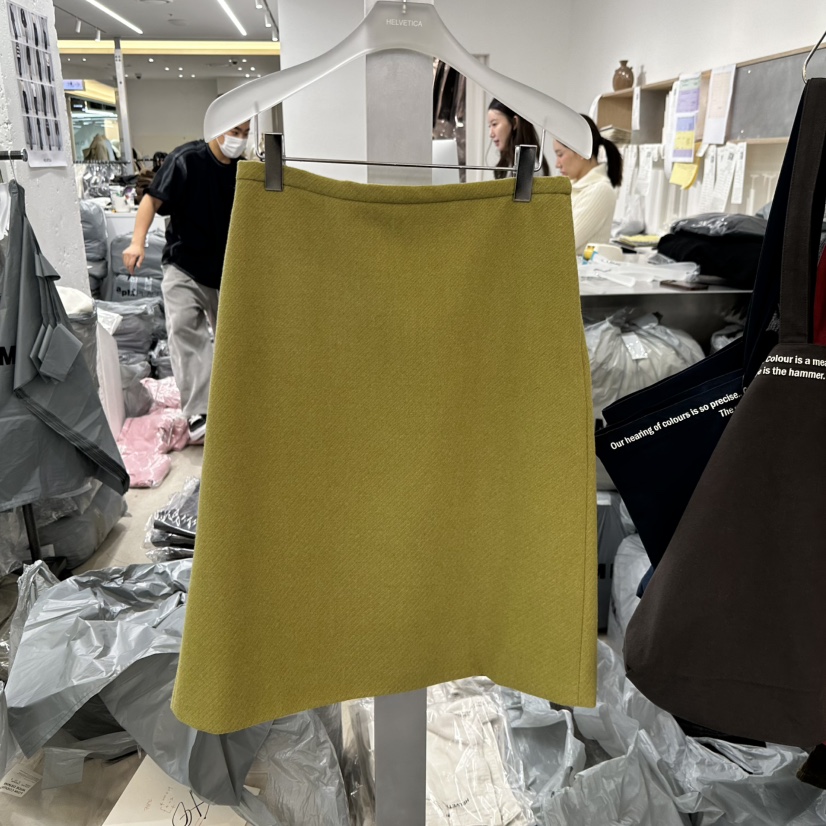 HELVETICA韓國代購㊣女裝新品時尚熱賣休閑半身裙中短裙斜紋布HELVETICA半身裙/中短裙圖色1